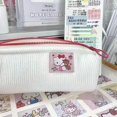 thumbnail image 1 of Estuche de lápices de dibujos animados HelloKitty, lindo estuche de lápices recto de pana Sanrio, caja de papelería Kawaii para estudiantes, regalo de cumpleaños para niños, 1 of 4