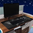 thumbnail image 3 of Ergonomic Silicone Thickened Wrist Rest Mouse Pad - Black Map Design, 300x250mm Fine-Mesh Cloth Surface for Precise Tracking, Anti-Skid Rubber Base, Suitable for Gaming & Office Use on Computer, 3 of 6
