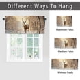 thumbnail image 6 of Winter Forest Deer Kitchen Curtain Valances Wild Animal Elk Snowy Tree Forest Rustic Window Valance for Bedroom Bathroom Living Room Dining Room Valances Set 54 by 18 in, 1 Panel, 6 of 6