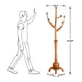 thumbnail image 5 of WOOW DEPOT Large Wood Coat Rack Heavy Duty Freestanding Clothes Hanger Stand w/ Stable Base & 8 Tree Branch Hooks for Entryway Hallway Bedroom, 5 of 10