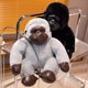 thumbnail image 4 of Juguetes de peluche de gorila negro, decoración de sofá suave, muñecas de Mono para novia, regalos de cumpleaños, nuevo, 4 of 5
