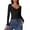 Black, variant on Women's Casual Solid V Neck Long Sleeve T Shirt Top Slim Fit Basic Tee for Daily Wear Multiple Colors Available, Size S-XL