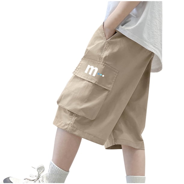 Odeerbi 5-15 Años Niños Pantalón Corto Cargo Pantalón Corto de Verano Bermuda de Algodón Pantalón Corto Deportivo Atlético Pantalón Corto Con Pantalón Corto de Trabajo