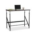 thumbnail image 5 of Safco Standing Height Adjustable Desk, Walnut/Black Office Desk, Gaming Station, Craft Table, 5 of 8