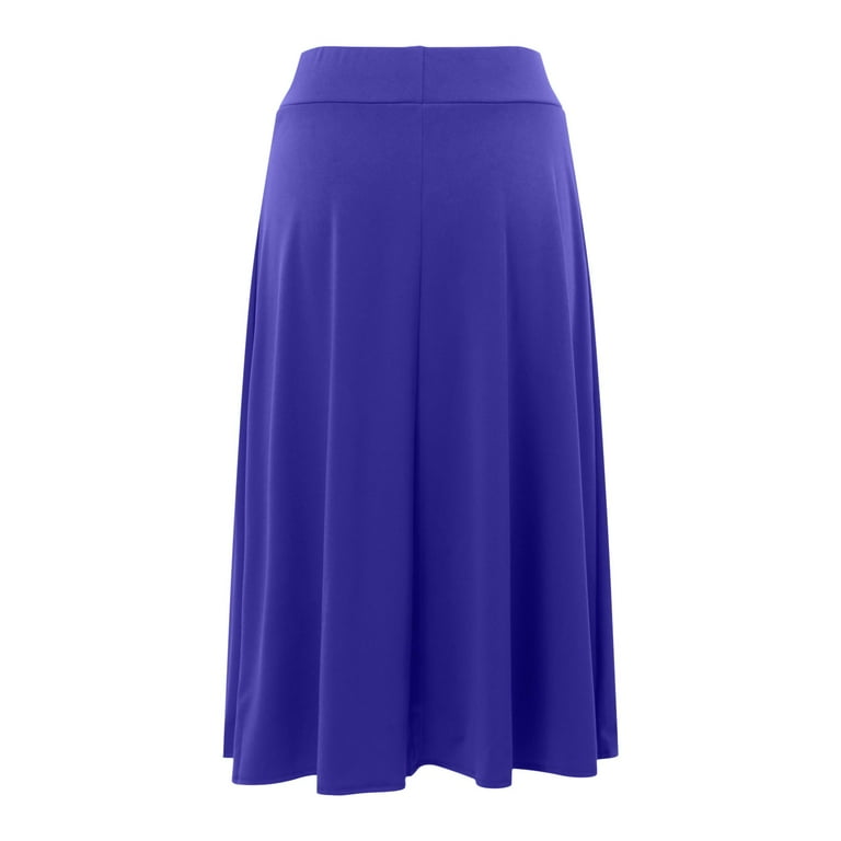 Fsqjgq Skirts for Women Long Skirt Blue Maxi Skirts for Women with