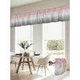 thumbnail image 2 of Pink Grey Gradient Backdrop Window Valance, Blurry Hazy Color 2 Pack Decorative Curtain for Small Windows, Light Filtering Valance with 3” Rod Pocket, 54"W x 18"L, 2 of 9
