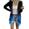 thumbnail image 1 of DYMADE Women Single Breasted Printed Long Sleeve Cardigan Top, 1 of 2