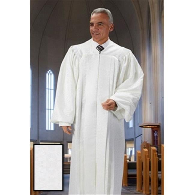 Cambridge 149365 Plain Classic Jacquard Pulpit Robe, White - 53 in ...