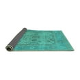 thumbnail image 2 of Ahgly Company Indoor Rectangle Oriental Turquoise Blue Industrial Area Rugs, 8' x 12', 2 of 4