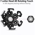 thumbnail image 4 of Replacement Electric Shaver Head Electric Shaver 7D Independently 7 Cutter Floating Head Stainless Steel Razor Blade Shaver Accessories (Color : Black-1PCS), 4 of 7