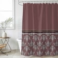 thumbnail image 6 of Boho Red Brown Flower Shower Curtain Set - 48" x 72" Washable Bathtub Curtain with 12 Hooks, Abstract Bohemia Pesley Floral Waterproof Fabric Stall Shower Curtains for Bathroom/Bathtub Décor, 6 of 6