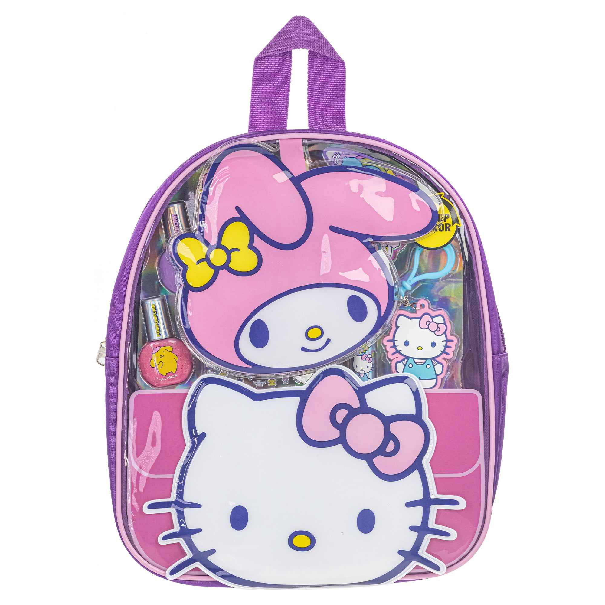 Hello Kitty and Friends Cosmetic Gift Bag, Lip, Nail, and Hair Accessories, Kids Ages 3+