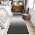 thumbnail image 3 of Gradient Gray Black Runner Rugs 2x6 ft Modern Abstract Minimalist Grey Ocean Beach Washable Hallway Rugs Non-Slip Floor Mats Absorbent Carpet Bedside Runners for Bedroom Kitchen Bathroom Laundry Room, 3 of 9