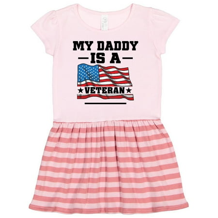 

Inktastic My Daddy is a Veteran Gift Toddler Girl Dress