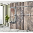thumbnail image 5 of Ambesonne Rustic Shower Curtain, Little Rusty Boat Door, 69"Wx84"L, Brown and Grey, 5 of 5