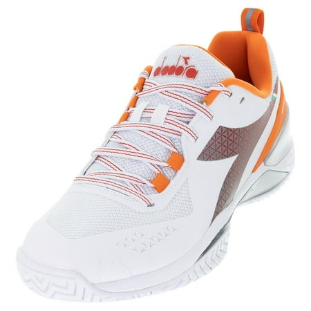 Diadora Women`s Blushield Torneo AG Tennis Shoes White and Fiery Red ( 10 )