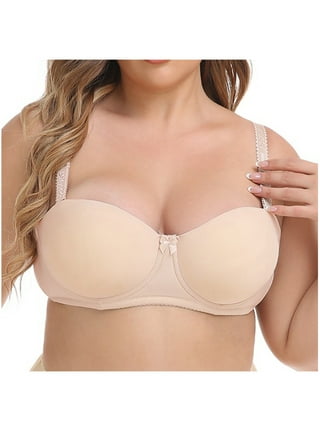 CALVENA Women's Seamless Invisible Underwire Minimizer Strapless Bra for Large  Bust, Cashew, 32D : : Clothing, Shoes & Accessories