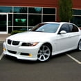 thumbnail image 2 of Ikon Motorsports Compatible with 06-11 BMW E90 Headlight Eyelid Eyebrow Cover Painted #300 Alpine White III, 2 of 3