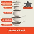 thumbnail image 4 of Juego de utensilios de cocina BELLA StoreMore 9 piezas EverGood Ceramic Antiadherente, 4 of 6