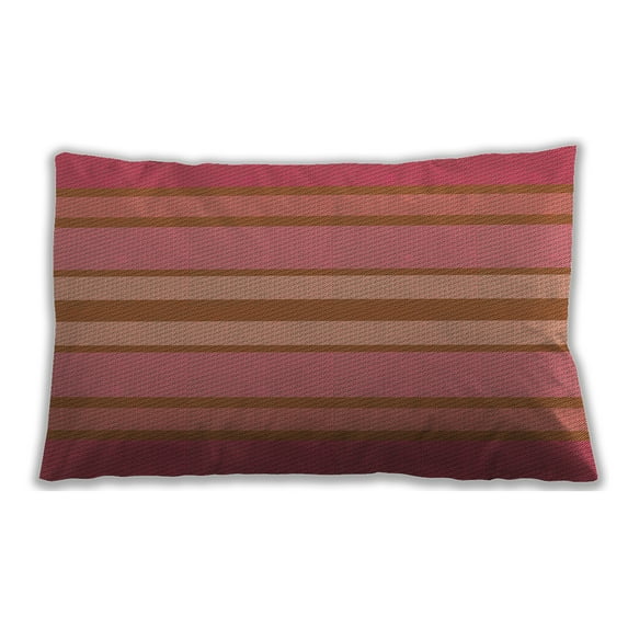 Ahgly Company Patterned Outdoor Rectangular Crimson Red Lumbar Throw Pillow, 13 inch by 19 inch