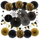 thumbnail image 1 of Decoración artística de papel, abanico de papel duradero artístico, plegable, respetuoso con el medio ambiente, Harisen, Navidad, boda, fiesta Kits de decoración para fiestas Combinación negra Toystoory HA073038-02, 1 of 6
