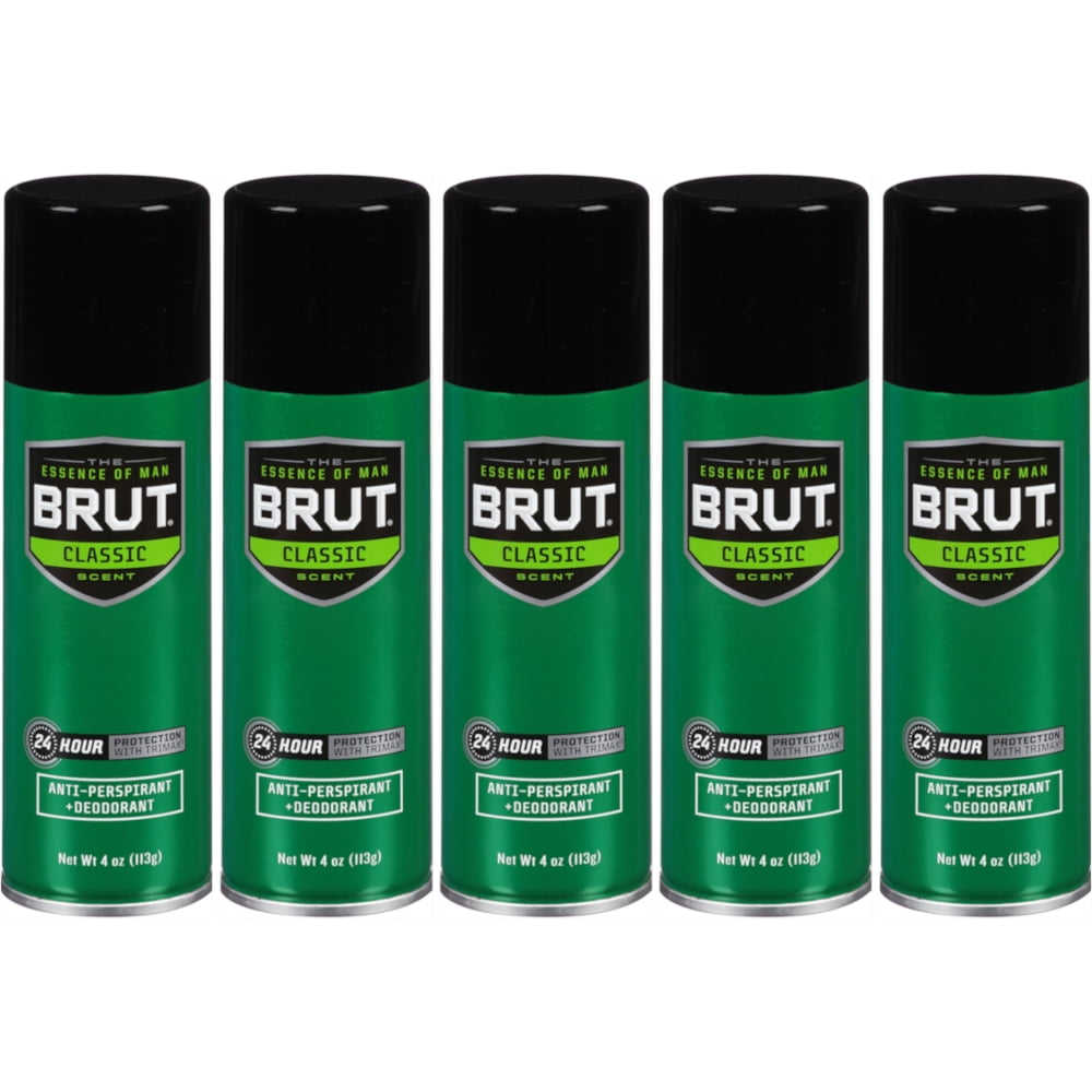 5 Pack BRUT AntiPerspirant Deodorant Spray Original 4oz Each