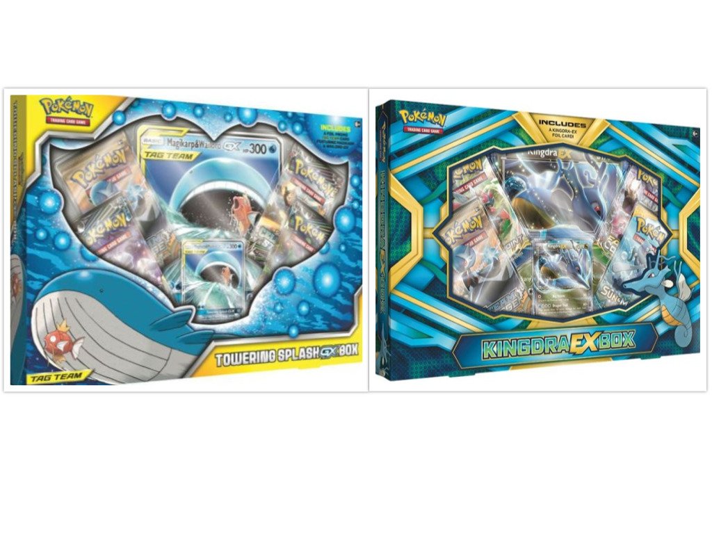 Pokemon Towering Splash Gx Box And Kingdra Ex Box Pokemon Tcg Trading Card Game Collection Bundle 1 Of Each Walmartcom