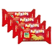 Britannia 50 50 Potazos Masti Masala Spicy Flavored Crisps 1.02oz (100g) - Delicious, Light & Crispy Grocery Cookies - Suitable for Vegetarian (Pack of 4)