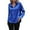 Blue, variant on Women Satin Shirt Imitation Silk Long Sleeved Blouse Spring Summer European Casual Top