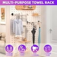 thumbnail image 6 of ULIBERMAGNET Magnetic Towel Bar, Extendable Double Towel Rack with Arched Arms, Magnetic Kitchen Towel Holder Rod Hook for Refrigerator, Laundry, Dishwasher, Oven, Stove (Silver), 6 of 7