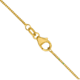 thumbnail image 3 of 18K Solid Yellow Gold 0.7mm Box Link Chain Necklace, 3 of 4