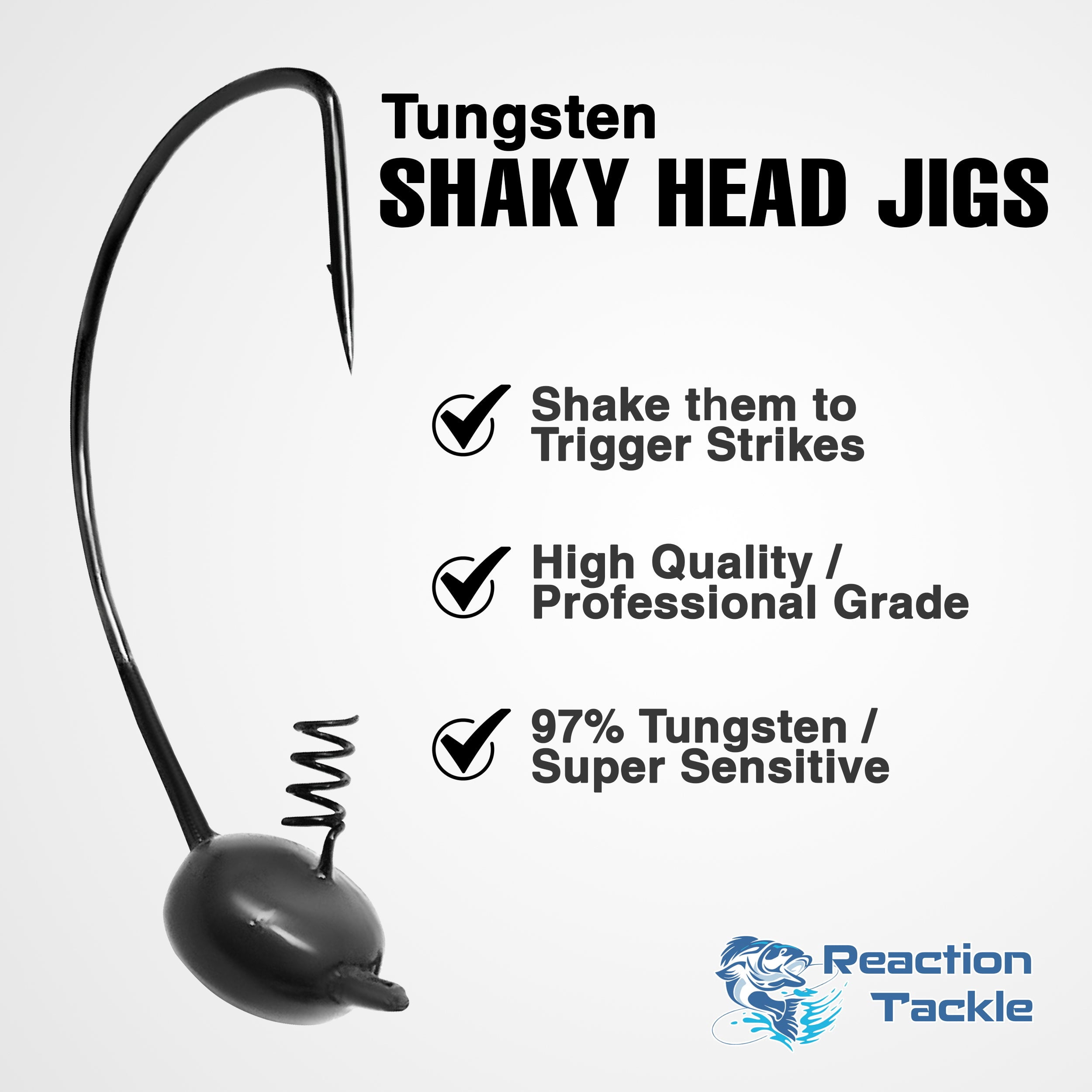 Reaction Tackle Shaky Head Black 3/8 EWG