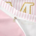 thumbnail image 4 of meiyoeat Gold M Initial Print Duvet Cover Set For Girls,Pink Minimalist Lines Bedding Full For Kids,pink Reversible,3-Piece(No Comforter), 4 of 6