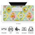 thumbnail image 5 of Long Mouse Pads for Desk,Pioneer Flower Floral Print Pattern Desk Mats on Top Of Desks, Desk Mouse Pad Extra Large with 3mm Non-Slip Base and Stitched Edge for Gaming,Office,Work,Home 47.3"x23.6", 5 of 6