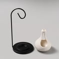 thumbnail image 2 of Ceramic Teardrop Candle Holder Oil Burner with Iron Rack Essential Oil Incense Aroma Diffuser WhiteSmoke 7.6x7.9x10.1cm & 10.2x9.75x20cm, 2 of 2
