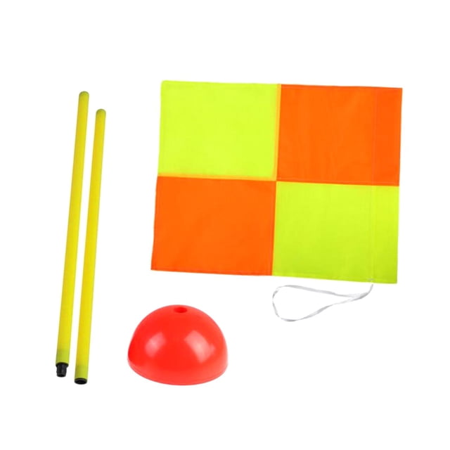 Bandera De Esquina De Fútbol, Postes De Agilidad De Fútbol, Bandera Deportiva De Entrenamiento Para Adultos Para Juegos, 2 Uds., Base Roja