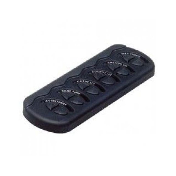 CG2-6W/B - Panneau de Commutation de CONTOUR Noir avec 6 Commutateurs