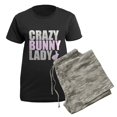 thumbnail image 5 of CafePress - CRAZY BUNNY LADY Women's Dark Pajamas - Women's Short Sleeve Print T-Shirt and Pants Dark Cotton Pajama Set, 5 of 7