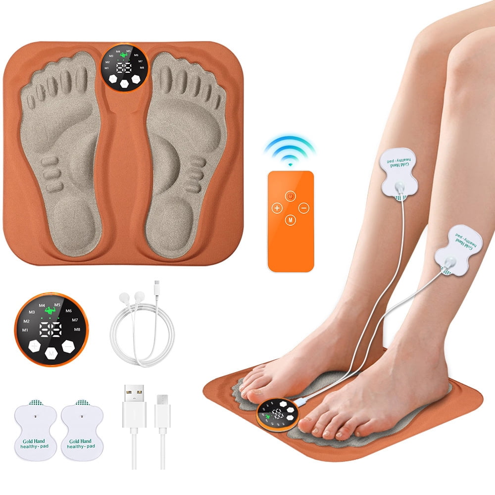 Smart 3D Foot Massage Pad Neuropathy Mat, Micro Current Calf Sole Massager, 8 Modes & 29 Levels, Pulse Acupoints Bioelectric Massage Pad to Relax