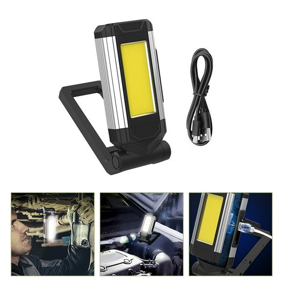 LEORX Foldable Rechargeable Work Light Work Light Silver Aluminum Alloy 1Pack for Construction Site