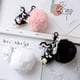 thumbnail image 4 of Lindo dibujo animado de silicona Kuromi Hello Kitty canela perro pingüino pudín perro bola con pelo llavero para mujer bolso Coche, 4 of 4