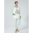 thumbnail image 5 of Elippeo Christmas Pajamas for Family Long Sleeve Tops + String Lights Print Pants Set Sleepwear, 5 of 10