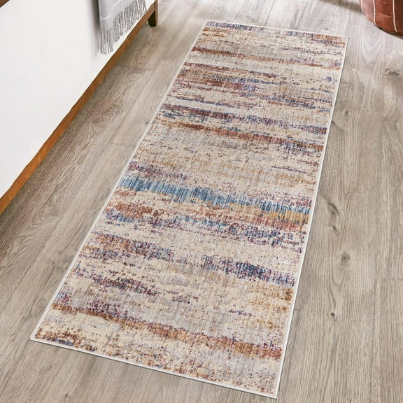 Unique Loom Deepa Collection Area Rug - Beatriz (2' x 8' Runner Multi/Beige)