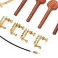thumbnail image 4 of Violin Chinrest Complete Professional Jujube Wood Violin Cheek Rest with Pegs Tail Post Rope Tailpiece Screw, 4 of 8