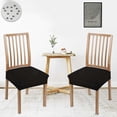 thumbnail image 3 of Blue Dream Housse Assise Chaise Elastique Jacquard Extensible Housse de Chaise Gaufrée pour Salle à Manger(Noir,Lot de 4), 3 of 5