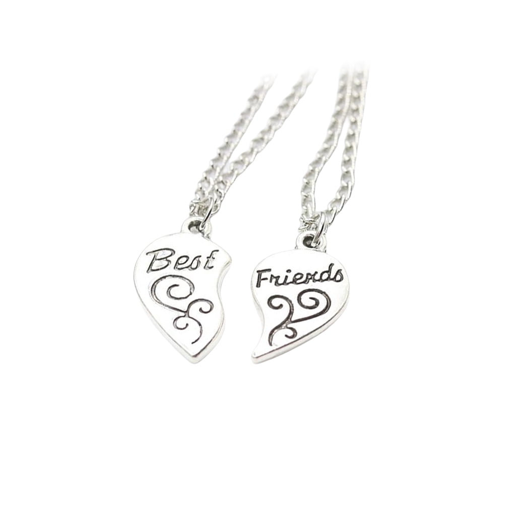 Wweixi 1 Pair Heart Shaped Engraved Letter Mother Daughter Necklace Party Banquet Simple Design Portable Alloy Pendant Neck Walmart