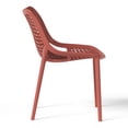 thumbnail image 6 of WestinTrends Playa Outdoor Stackable Modern Plastic Dining Chairs (Set of 2), Red, 6 of 13