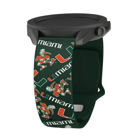 Miami HD Scattered Logo Unisex Watch Band for Samsung Galaxy Watch 4 - 7 and More, 22mm Long by Affinity Bands