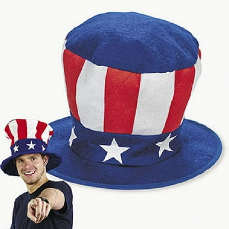 Felt Jumbo Patriotic USA Hat Red White and Blue July 4th Party