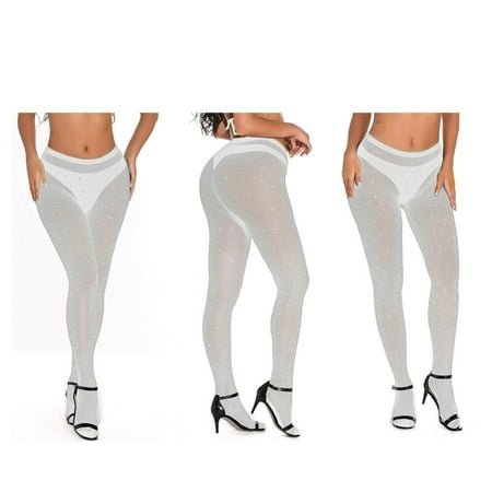 

Womans Sexy Crystal Rhinestone Fishnet Stocking Suspender Tights Pantyhose Gift